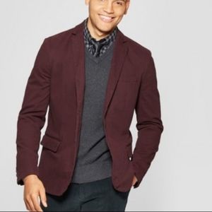 Wine Twill Blazer